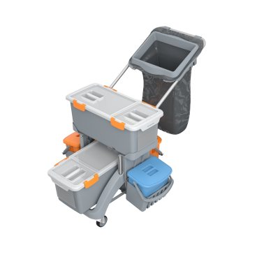 Cleankeeper Moppboxwagen TSMD-0004 inkl. Moppbehälter, Eimer mit Deckel, Halterahmen - Bild-Darstellung des Produktes 1