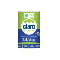 claro products GmbH claro Kalk-Stopp Pulver Waschmaschinen Pulver, Kalkpulver gegen Schmutzablagerungen und schlechte Gerüche, 1 Dose für ca. 50 Wäschen C030970