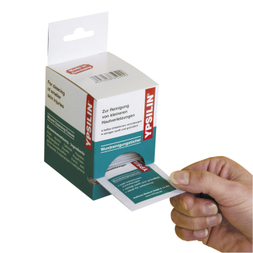 Holthaus Medical YPSILIN® Wundreinigungstücher, steril 1 Packung = 40 Stück, Maße: 140 x 190 mm - Bild-Darstellung des Produktes 1