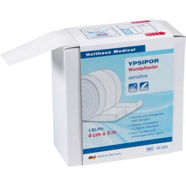 Holthaus Medical YPSIPOR Wundpflaster, Vlies 1 Packung = 1 Rolle, Maße: 4 cm x 5 m - Bild-Darstellung des Produktes 1
