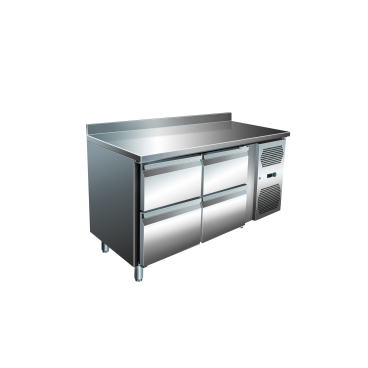Gastro Edelstahl Kühltisch Kühltheke 4 Schubladen 314 L -2/+8°C Aufkantung Tiefe 700 mm | 4 Schubladen | 314 L Volumen | Aufkantung - Bild-Darstellung des Produktes 1