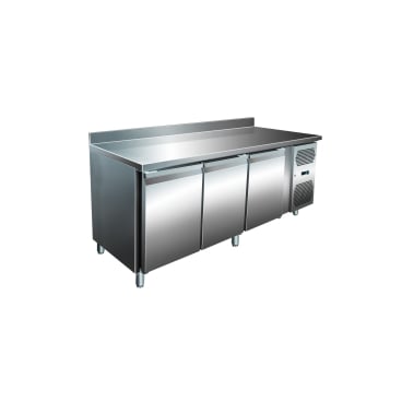 Gastro Edelstahl Kühltisch Kühltheke 3 Türen 464 L -2/+8°C Aufkantung Tiefe 700 mm | 3 Türen | 464 L Volumen | Volumen - Bild-Darstellung des Produktes 1
