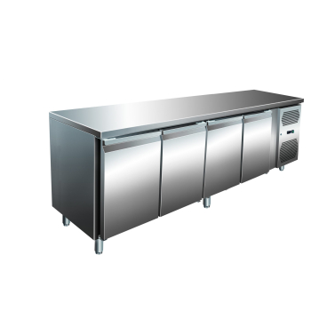 Gastro Edelstahl Kühltisch Kühltheke 4 Türen 616 L -2/+8°C Tiefe 700 mm | 4 Türen | 616 L Volumen - Bild-Darstellung des Produktes 1