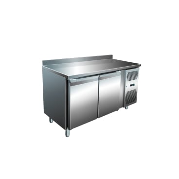 Gastro Edelstahl Kühltisch Kühltheke 2 Türen 314 L -2/+8°C Aufkantung Tiefe 700 mm | 2 Türen | 314 L Volumen | Aufkantung - Bild-Darstellung des Produktes 1