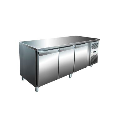 Gastro Edelstahl Kühltisch Kühltheke 3 Türen 464 L -2/+8°C Tiefe 700 mm | 3 Türen | 464 L Volumen - Bild-Darstellung des Produktes 1