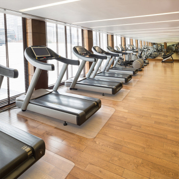 Floordirekt Unterlegmatte für Fitnessgeräte - Transparent Polycarbonat Bodenschutz - 120 x 130 cm 120 x 130 cm - Bild-Darstellung des Produktes 1