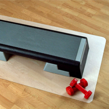Floordirekt Unterlegmatte für Fitnessgeräte - Halbtransparent Rechteckig Bodenschutz - 120 x 300 cm 120 x 300 cm - Bild-Darstellung des Produktes 1