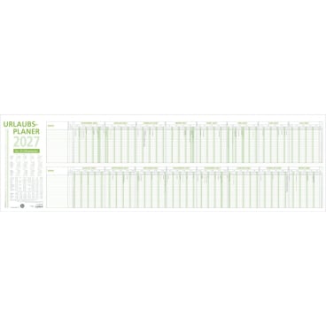 Urlaubsplaner 992 Recycling 100x29,7cm 16 Monate 2027 Urlaubsplaner 992 Recycling 100x29,7cm 16 Monate 2027 - Bild-Darstellung des Produktes 1