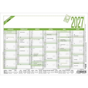 Arbeitstagekalender 904 A5 21x14,8cm Recycling 2027 Arbeitstagekalender 904 A5 21x14,8cm Recycling 2027 - Bild-Darstellung des Produktes 1