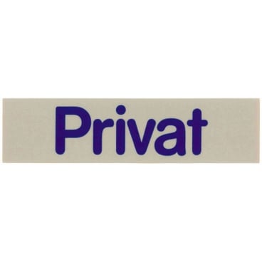 Wortschild PRIVAT 1 Packung = 1 Stück - Bild-Darstellung des Produktes 1