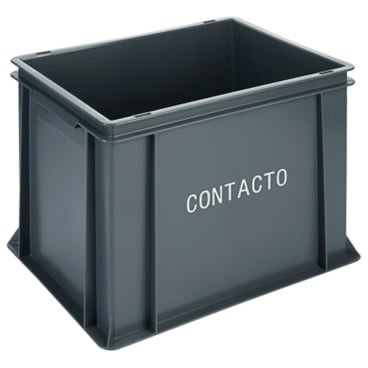 Stapel-Transportkasten, hoch 40 x 30 x 31 cm, grau 1 Packung = 1 Stück - Bild-Darstellung des Produktes 1