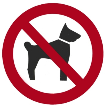 Schild HUNDEVERBOT 10 cm 1 Packung = 1 Stück - Bild-Darstellung des Produktes 1