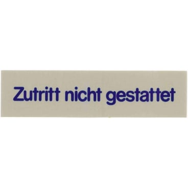 Schild ZUTRITT NICHT GESTATTET 1 Packung = 1 Stück - Bild-Darstellung des Produktes 1