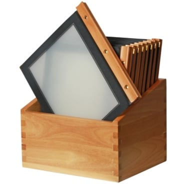 Speisekartenmappe Holz schwarz Kasten mit 20 1 Packung = 1 Stück - Bild-Darstellung des Produktes 1