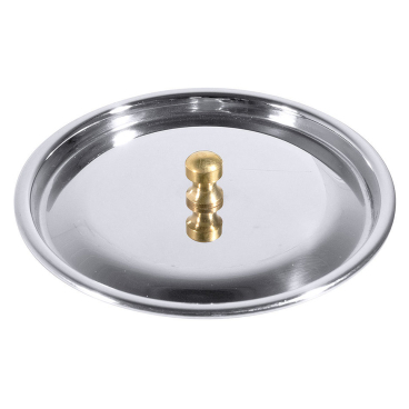 Deckel 12 cm Edelstahl mit Messinggriff 1 Packung = 1 Stück - Bild-Darstellung des Produktes 1