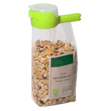 Beutelklammer, grün mit verschließbarer Schütte 1 Packung = 1 Stück - Bild-Darstellung des Produktes 1