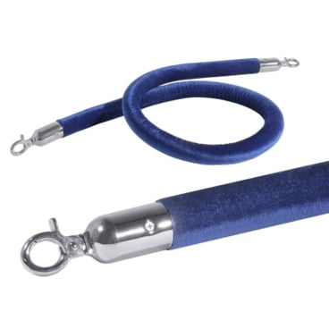 Abgrenzungsseil, blau, 150 cm mit verchromten 1 Packung = 1 Stück - Bild-Darstellung des Produktes 1