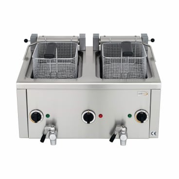 cookmax Elektro-Fritteuse 2x 6 l mit Ablasshahn, 1 Packung = 1 Stück - Bild-Darstellung des Produktes 1