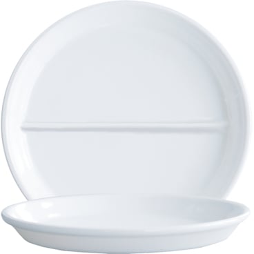 Restaurant White Teller 2-geteilt halbtief 23cm * 1 Packung = 6 Stück - Bild-Darstellung des Produktes 1