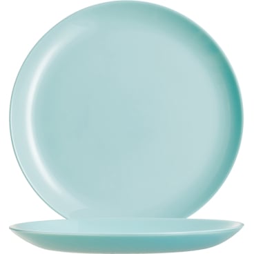 Diwali light Turquoise Coupteller flach 25cm * 1 Packung = 6 Stück - Bild-Darstellung des Produktes 1