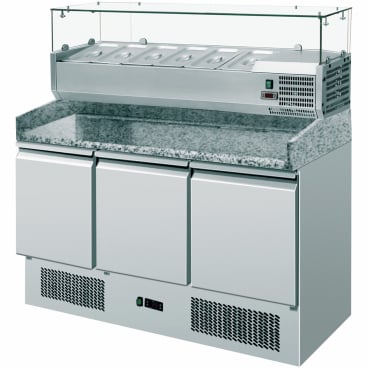 cookmax Pizzatisch GN 1/1 3 Türen Granitarbeits- 1 Packung = 1 Stück - Bild-Darstellung des Produktes 1