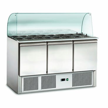 cookmax Saladette GN 1/1 3 Türen Toppingbereich 1 Packung = 1 Stück - Bild-Darstellung des Produktes 1