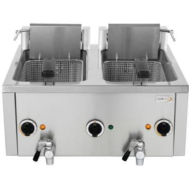cookmax Elektro-Fritteuse 2x 8 l mit Ablasshahn, 1 Packung = 1 Stück - Bild-Darstellung des Produktes 1
