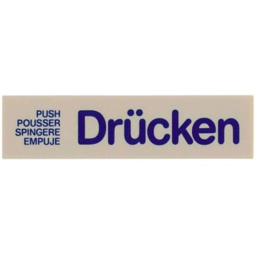 Wortschild DRÜCKEN 1 Packung = 1 Stück - Bild-Darstellung des Produktes 1