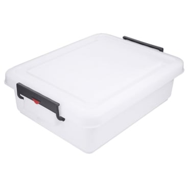 Transportbehälter 30 l, weiß mit Klemmbügel-Deckel 1 Packung = 1 Stück - Bild-Darstellung des Produktes 1