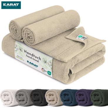 Floordirekt Handtuch Bay - Baumwolle Oeko-Tex weich & saugstark - Beige 30 x 30 cm Beige 30 x 30 cm - Bild-Darstellung des Produktes 1