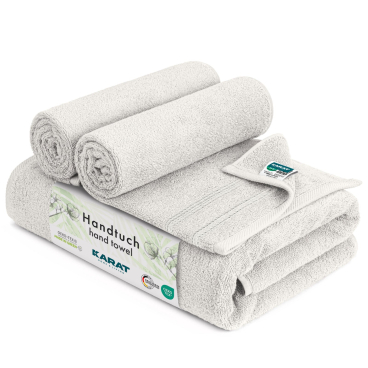 Floordirekt Handtuch Bay - Baumwolle Oeko-Tex weich & saugstark - Weiß 70 x 140 cm Weiß 70 x 140 cm - Bild-Darstellung des Produktes 1