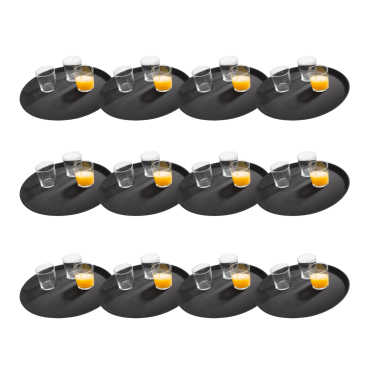 12er-Set Tablett NOSLIDE, Ø 40,5 cm, schwarz Ø 40,5 cm - Bild-Darstellung des Produktes 1