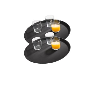 2er-Set Tablett NOSLIDE, Ø 35,5 cm, schwarz Ø 35,5 cm - Bild-Darstellung des Produktes 1