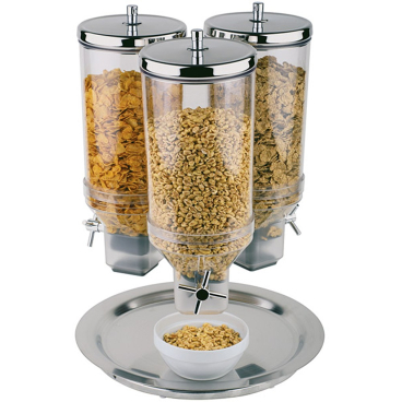Cerialienspender ROTATION, Ø 38 cm, Höhe 54 cm, Edelstahl 1 Stück - Bild-Darstellung des Produktes 1