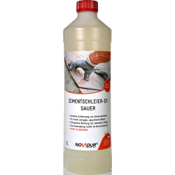 NOVADUR PRODUKTCHEMIE GmbH NOVADUR Zementschleier-EX sauer, Kraftvoller Zementschleierentferner, 1000 ml - Doppelhalsflasche 080.6121