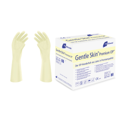 Meditrade GmbH Meditrade Gentle Skin® Premium OP-Handschuh, Einmalhandschuh aus Latex, puderfrei, steril, 1 Packung = 50 Paar, Größe 6 90216W