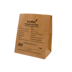 Naturabiomat GmbH BIOMAT® Bioabfallbeutel aus Kraftpapier, 7 Liter, Bioabfallbeutel biologisch abbaubar und kompostierbar, 1 Bündel = 40 Stück, 1-lagig nassfest PS-7-NF