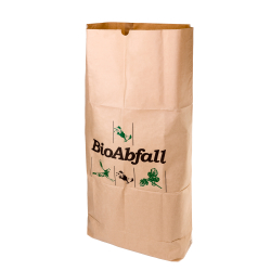 Naturabiomat GmbH BIOMAT® Bioabfallsack aus Kraftpapier, 120 Liter, Bioabfallsäcke biologisch abbaubar und kompostierbar, 1 Bündel = 25 Stück, 1-lagig nassfest PSE-120-ZF
