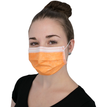 NITRAS SOFT PROTECT Mundschutz, 3-lagig Farbe: orange - Bild-Darstellung des Produktes 1