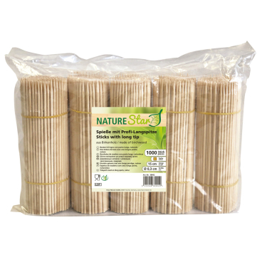 NATURESTAR Holzspieße mit Langspitze 1 Packung = 1000 Stück, 20 cm - Bild-Darstellung des Produktes 1