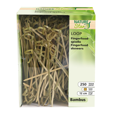 NATURESTAR Loop Fingerfood Spieße 1 Beutel = 250 Stück, 15 cm, natur - Bild-Darstellung des Produktes 1
