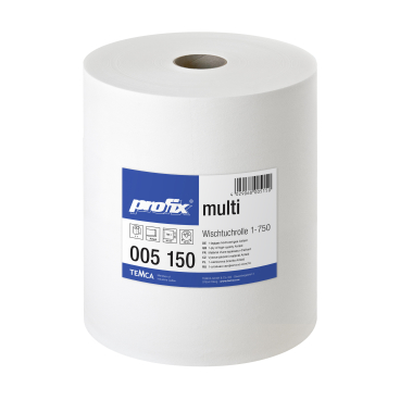 profix® multi Wischtuchrolle, 40 x 38 cm, hochweiß 1 Paket = 1 Rolle = 750 Abrisse - Bild-Darstellung des Produktes 1
