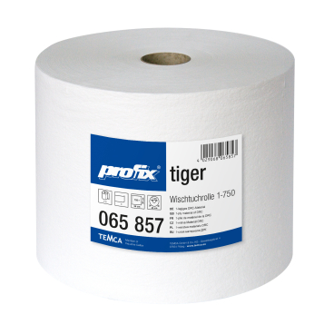 profix® tiger Wischtuchrolle, 34 x 30 cm, 1-lagig, weiß 1 Paket = 1 Rolle = 750 Abrisse - Bild-Darstellung des Produktes 1