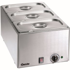 Wasserbad / Bain Marie Mit Ablaufhahn – Inkl. 3x GN 1/6 + 2x GN 1/4 Behälter & Deckel