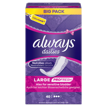 Always dailies ProFresh Slipeinlagen, Large Always dailies ProFresh Slipeinlagen, Large