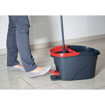 VILEDA Wischmopp Komplett Mit Griff – 3 Stück Set, Für Schnelles Reinigen, Praktisch & Ergiebig