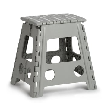 Zeller Klapphocker, Kunststoff Maße (L x B x H): ca. 38,5 x 31,5 x 39 cm, grau - Bild-Darstellung des Produktes 1