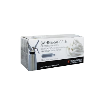 SCHNEIDER Sahnekapseln für Sahnegerät – 1 Packung = 24 Stück