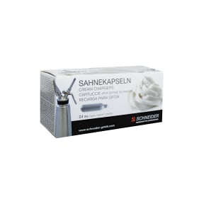 SCHNEIDER Sahnekapseln für Sahnegerät – 1 Packung = 24 Stück
