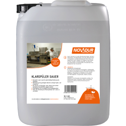 NOVADUR PRODUKTCHEMIE GmbH NOVADUR Klarspüler sauer , Verhindert Kalkschlieren und Wasserflecken, 10,1 kg - Kanister 020.106B